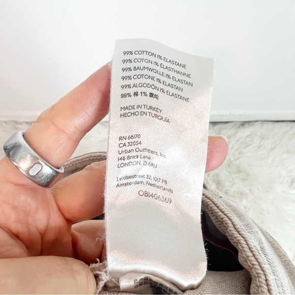 PILCRO ANTHROPOLOGIE THE VINTAGE STRAIGHT TAN FRAY HEM JEANS WOMENS SZ 27 - Picture 8 of 8